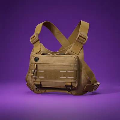 Chest Rig Tactique - Gilet Porte-Équipement Coyote