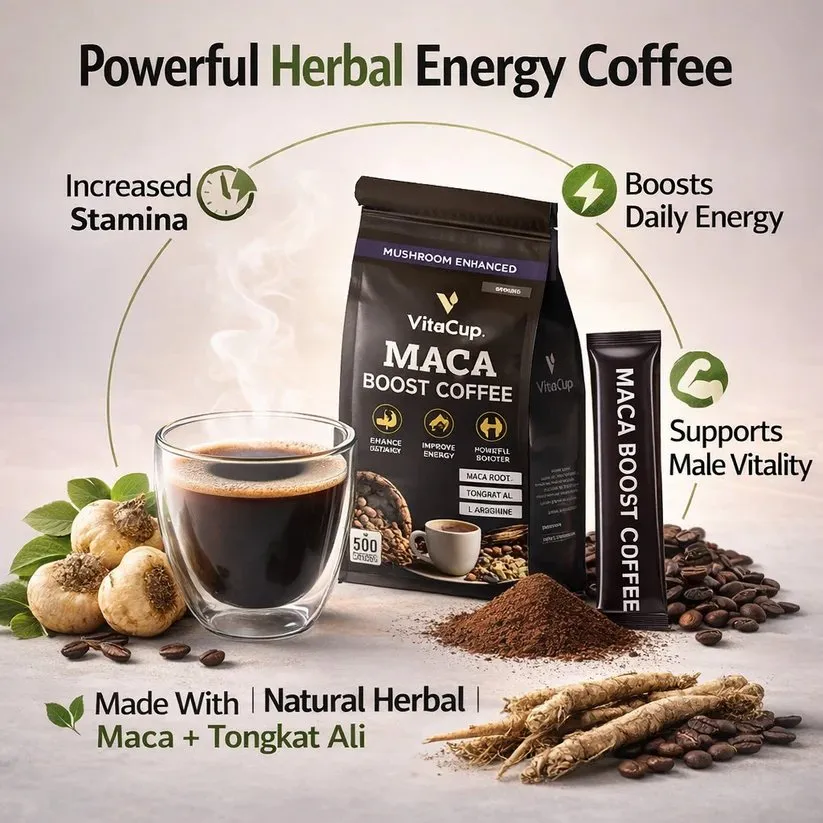 Maca Boost Coffee – Natural Energy & Stamina for Men