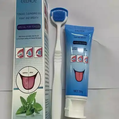 Kit Anti-Mauvaise Haleine – Nettoyeur de Langue + Gel