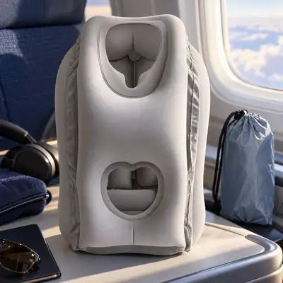 Oreiller Gonflable de Voyage - Confort Total en Avion et Voiture