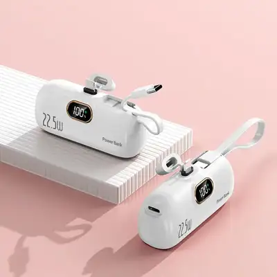 Calus Mini Power Bank 22W — Câble Intégré iPhone & USB-C