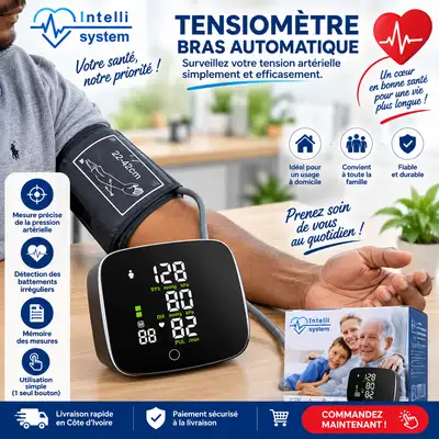 Tensiomètre Bras Automatique Intelli System – Mesure de la Pression Artérielle