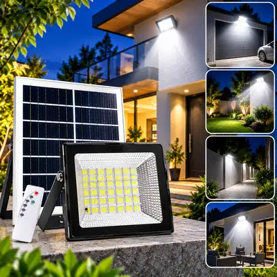 Projecteur Solaire 200W GD-757 – Lampe LED Extérieure avec Panneau Solaire et Télécommande