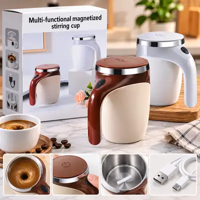 Tasse Électrique Magnétique Auto-Mélangeuse 380 ml – Mug Automatique