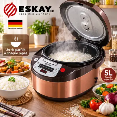 Cuiseur à Riz Électrique ESKAY ERC-5L – Grande Capacité 5L