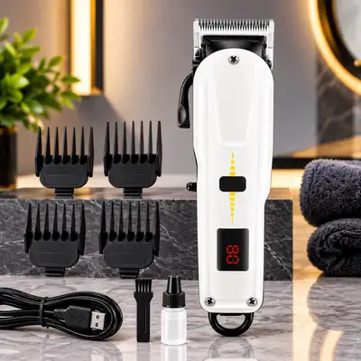 Tondeuse Professionnelle Geemy GM-6018 – Sans Fil avec Écran LCD