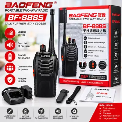 Talkie-Walkie Baofeng BF-888S – Radio Portable Longue Portée