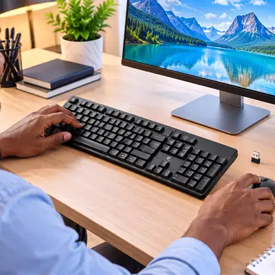 Clavier et Souris Sans Fil 2,4 GHz – Kit W3500