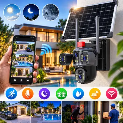 Caméra de Surveillance Solaire 4G/WiFi 4K Ultra HD