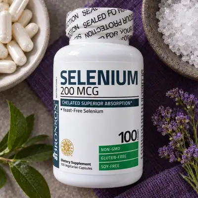 Sélénium 200 mcg Bronson – 100 Capsules Végétariennes