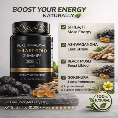 Pure Himalayan Shilajit Gold Gummies 3000mg