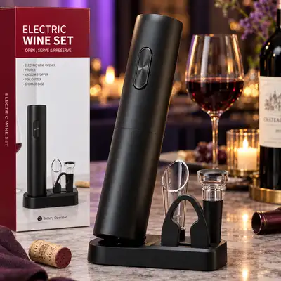Tire-Bouchon Électrique Premium — Set Complet 5 en 1