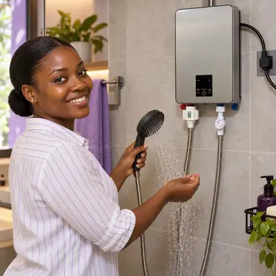 Chauffe-Eau Électrique Instantané Mural - Eau Chaude en Quelques Secondes