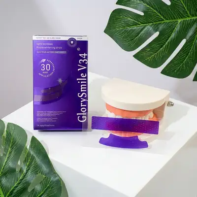 GlorySmile V34 - Bandes Blanchissantes Violettes 7 Applications